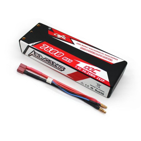 Value Edition CNHL Racing Series 7600 mAh 7,4 V 2S 100C Hartschalen-Lipo-Akku mit T/Dean-Stecker