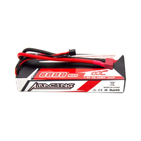 Value Edition CNHL Racing Series 8000 mAh 7,4 V 2S 100C Hartschalen-Lipo-Akku mit T/Dean-Stecker