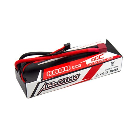 Value Edition CNHL Racing Series 8000 mAh 7,4 V 2S 100C Hartschalen-Lipo-Akku mit T/Dean-Stecker