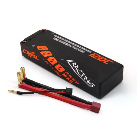 Value Edition [Combo] 2 Packungen CNHL Racing Series 8000 mAh 7,4 V 2S 120C Hartschalen-Lipo-Akku mit T/Dean-Stecker