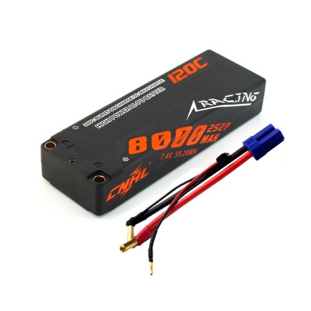 Value Edition CNHL Racing Series 8000 mAh 7,4 V 2S 120C Hartschalen-Lipo-Akku mit EC5-Stecker