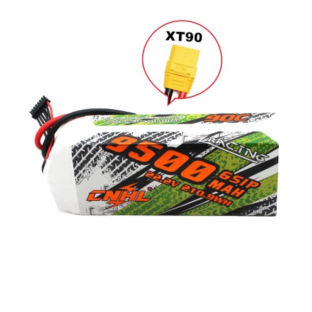 Value Edition CNHL Racing Series 9500mAh 22.2V 6S 90C Lipo Battery with XT90 Plug