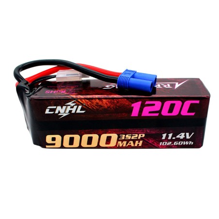 Value Edition CNHL Racing Series LiHV 9000 mAh 11,4 V 3S 120C Lipo-Akku mit EC5-Stecker für RC Racing