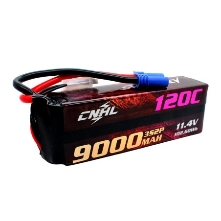 Value Edition CNHL Racing Series LiHV 9000 mAh 11,4 V 3S 120C Lipo-Akku mit EC5-Stecker für RC Racing