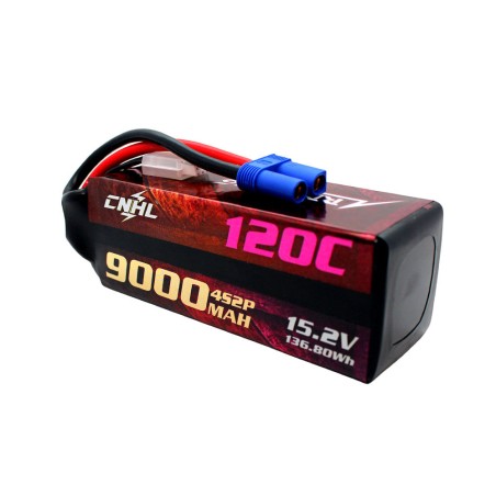 Value Edition CNHL Racing Series LiHV 9000 mAh 15,2 V 4S 120C Lipo-Akku mit EC5-Stecker für RC Racing