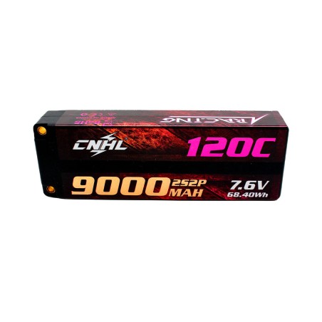 Value Edition CNHL Racing Series LiHV 9000 mAh 7,6 V 2S 120C HV Hartschalen-Lipo-Akku mit EC5-Stecker für RC Racing