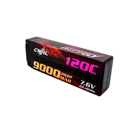 Value Edition CNHL Racing Series LiHV 9000 mAh 7,6 V 2S 120C HV Hartschalen-Lipo-Akku mit EC5-Stecker für RC Racing