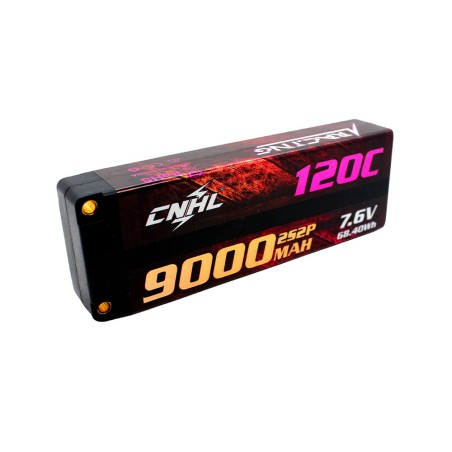 Value Edition CNHL Racing Series LiHV 9000 mAh 7,6 V 2S 120C HV Hartschalen-Lipo-Akku mit EC5-Stecker für RC Racing