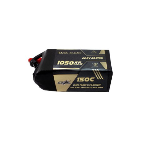 Value Edition CNHL Ultra Black 1050 mAh 22,2 V 6S 150C Lipo-Akku mit XT60-Stecker