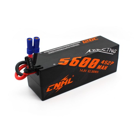 Value Edition [Combo] 2 Packungen CNHL Racing Series 5600 mAh 14,8 V 4S2P 120C Hartschalen-Lipo-Akku mit EC5-Stecker