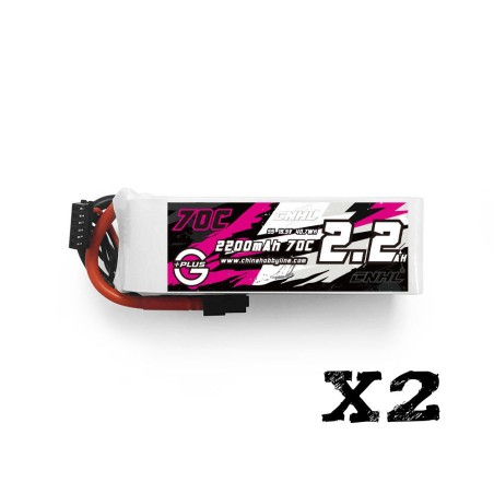 Value Edition 2 Packs CNHL G+Plus 2200mAh 18.5V 5S 70C Lipo Battery with XT60 Plug - UK Warehouse