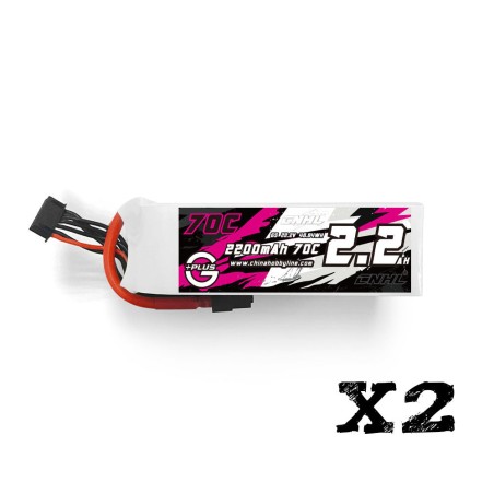 Value Edition 2 Packungen CNHL G+Plus 2200 mAh 22,2 V 6S 70C Lipo-Akku mit XT60-Stecker – UK-Lager