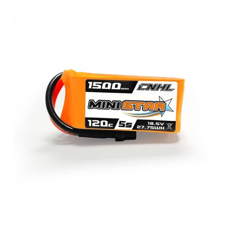 Value Edition 2 Packs CNHL MiniStar 1500mAh 18.5V 5S 120C Lipo Battery with XT60 Plug-UK Warehouse