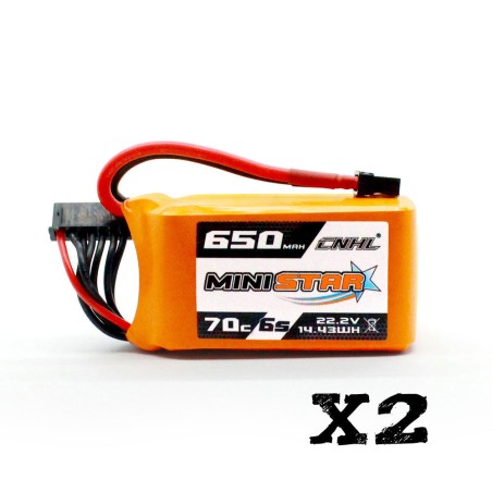 Value Edition 2 Packungen CNHL MiniStar 650 mAh 22,2 V 6S 70C Lipo-Akku mit XT30U