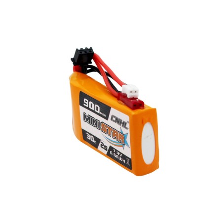 Value Edition 2 Packungen CNHL MiniStar 900 mAh 7,4 V 2S 30C Lipo-Akku mit PH2.0