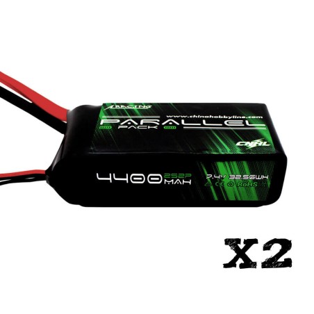 Value Edition 2 Packs CNHL Parallel Series 4400mAh 7.4V 2S 90C Shorty Lipo Battery Soft Pack - CA Warehouse