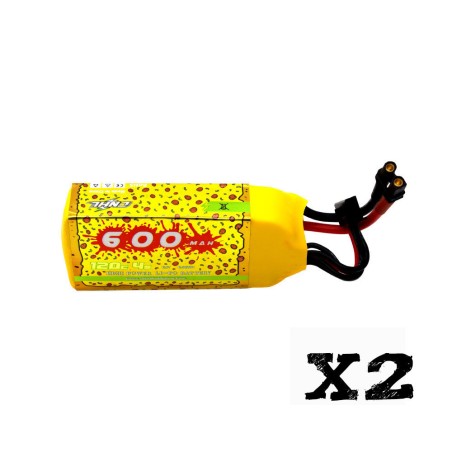 Value Edition 2 Packs CNHL Pizza Series 600mAh 14.8V 4S 120C Lipo Battery With XT30U - UK Warehouse