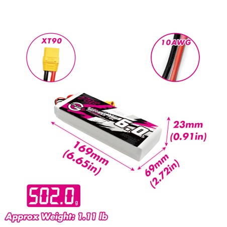 Value Edition CNHL G+Plus 6000 mAh 11,1 V 3S 70C Lipo-Akku mit XT90-Stecker