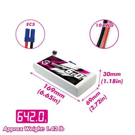 Value Edition CNHL G+Plus 6000 mAh 14,8 V 4S 70C Lipo-Akku mit EC5-Stecker