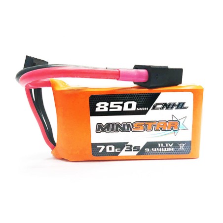 Value Edition 4 Packungen CNHL MiniStar 850 mAh 11,1 V 3S 70C Lipo-Akku mit XT60-Stecker