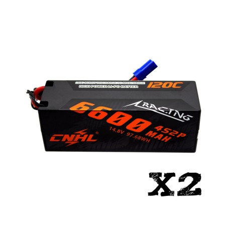 Value Edition CNHL Racing Series 6600 mAh 14,8 V 4S 120C Hartschalen-Lipo-Akku mit EC5-Stecker