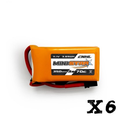 Value Edition 6 Packungen CNHL MiniStar 350 mAh 11,1 V 3S 70C Lipo-Akku mit XT30U-UK Warehouse