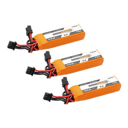 Value Edition 12 Packungen CNHL LiHV MiniStar HV 450 mAh 7,6 V 2S 70C Lipo-Akku mit XT30U-UK-Lager