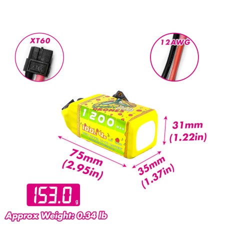 Value Edition CNHL 1200 mAh 14,8 V 4S 100C Lipo-Akku mit XT60-Stecker