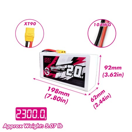 Value Edition CNHL Racing Series 10000mAh 14,8V 4S 100C Lipo-Akku mit QS8-Stecker