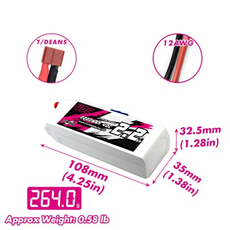 Value Edition CNHL 2200 mAh 14,8 V 4S 40C Lipo-Akku mit T/Dean-Stecker