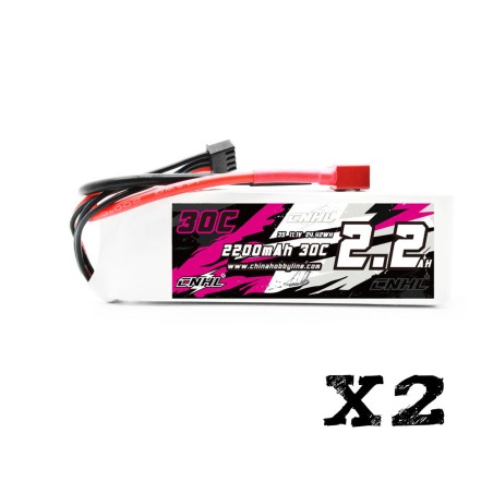 Value Edition 2 Packungen CNHL 2200 mAh 11,1 V 3S 30C Lipo-Akku mit T/Dean-Stecker UK/CA-Lager