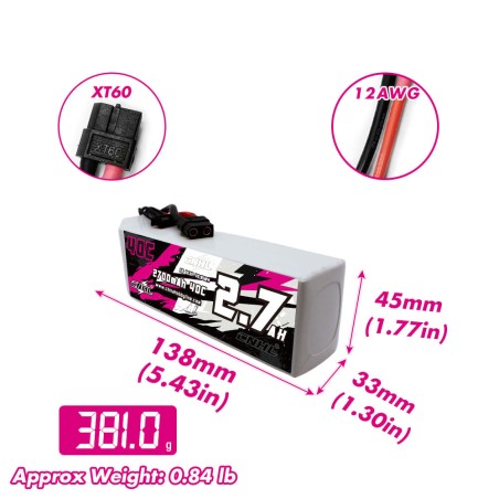 Value Edition CNHL 2700 mAh 18,5 V 5S 40C Lipo-Akku mit XT60-Stecker