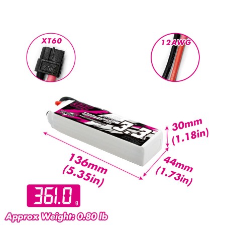 Value Edition CNHL 3300 mAh 14,8 V 4S 30C Lipo-Akku mit XT60-Stecker