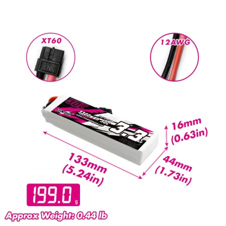 Value Edition CNHL 3300 mAh 7,4 V 2S 30C Lipo-Akku mit XT60-Stecker