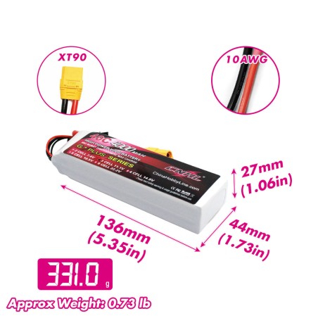 Value Edition CNHL 4000 mAh 11,1 V 3S 40C Lipo-Akku mit XT90-Stecker