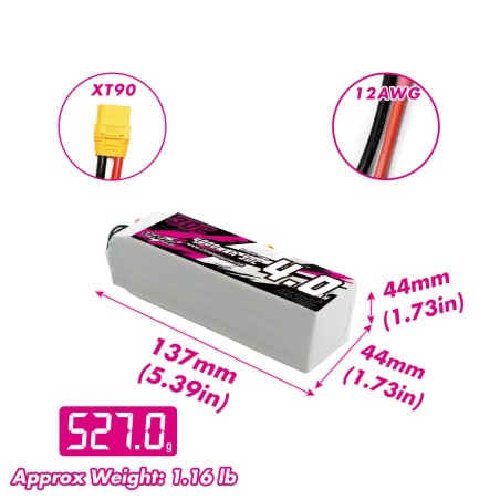 Value Edition CNHL G+Plus 4000 mAh 18,5 V 5S 30C Lipo-Akku mit XT90-Stecker