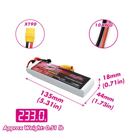 Value Edition CNHL 4000 mAh 7,4 V 2S 40C Lipo-Akku mit XT90-Stecker