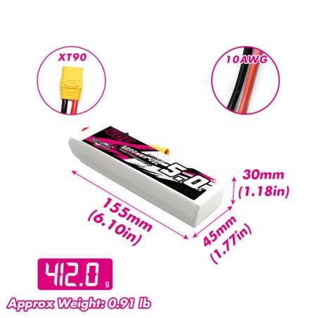 Value Edition CNHL 5000 mAh 11,1 V 3S 40C Lipo-Akku mit XT90-Stecker