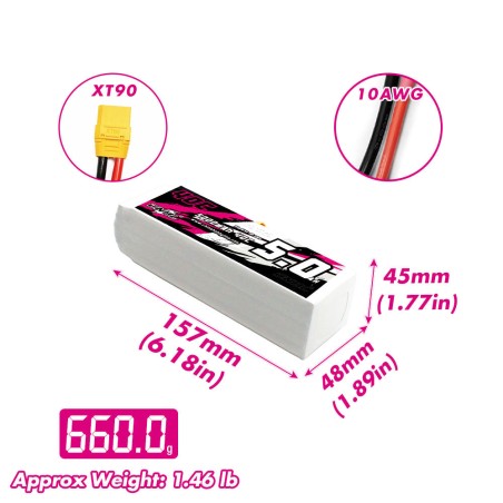 Value Edition CNHL 5000 mAh 18,5 V 5S 40C Lipo-Akku mit XT90-Stecker