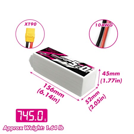 Value Edition CNHL 5000 mAh 22,2 V 6S 40C Lipo-Akku mit XT90-Stecker