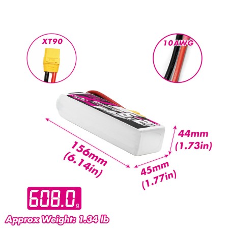 Value Edition CNHL 6200 mAh 14,8 V 4S 30C Lipo-Akku mit XT90-Stecker