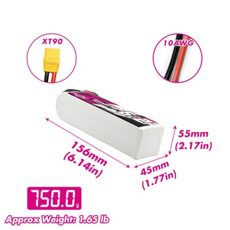 Value Edition CNHL 6200 mAh 18,5 V 5S 30C Lipo-Akku mit XT90-Stecker