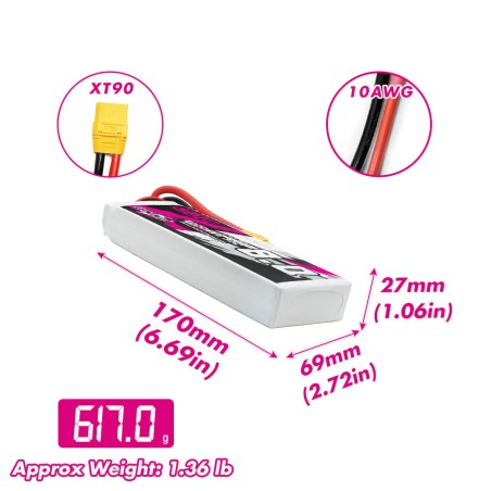 Value Edition CNHL 8000 mAh 11,1 V 3S 30C Lipo-Akku mit XT90-Stecker