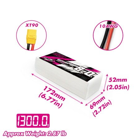 Value Edition CNHL 8000 mAh 22,2 V 30 C 6S Lipo-Akku mit XT90-Stecker für Dji S800 Evo S1000 und Spider6